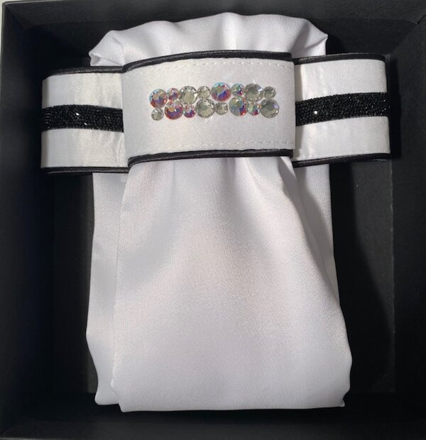 Stock tie Rocks black Odessa Double crystal AB