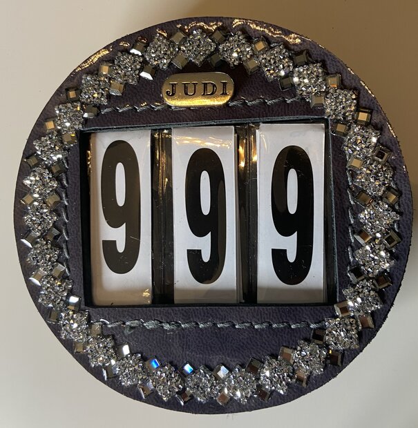 Starting number Premium square rocks clear silver diamond