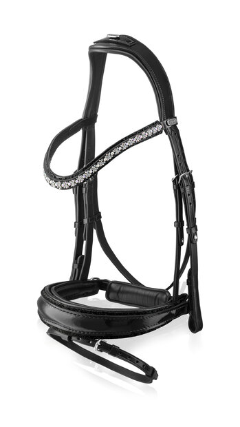 Bridle Swarovski Rocks black RA Traverso clear Fine AB