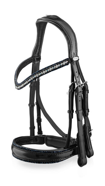 Bridle Swarovski Rocks dark blue Premium clear Square light sapphire AB