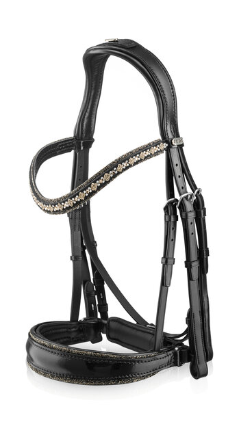 Bridle Swarovski Rocks dark gold Prestige light gold Square crystal gold