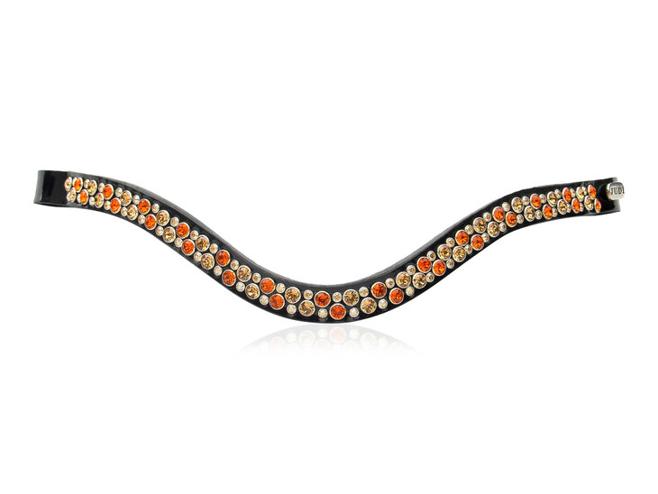 Browband Swarovski orange gold