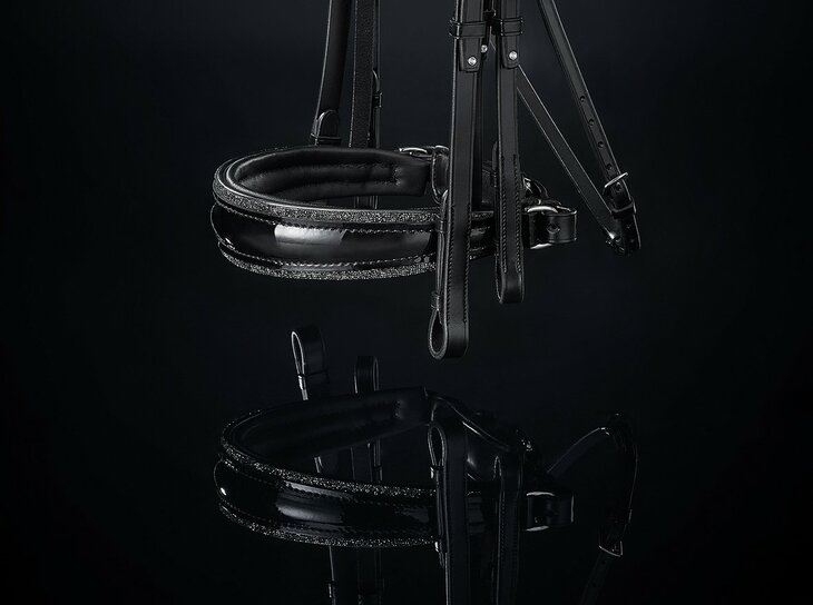 JUDI bridle Rocks metallic silver