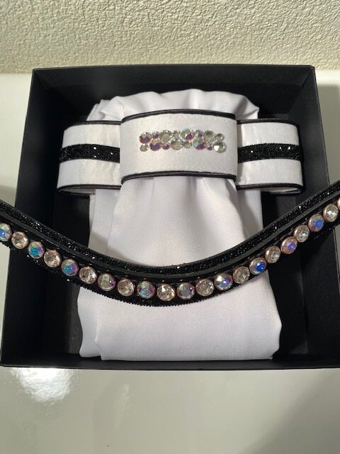 Stock tie Rocks black Odessa Double crystal AB