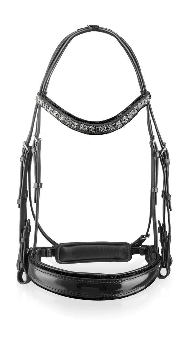 Bridle Swarovski Rocks black RA Traverso clear Classic anthracite