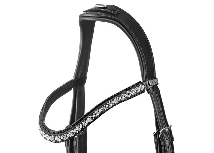 Bridle Swarovski Rocks black RA Traverso clear Fine AB