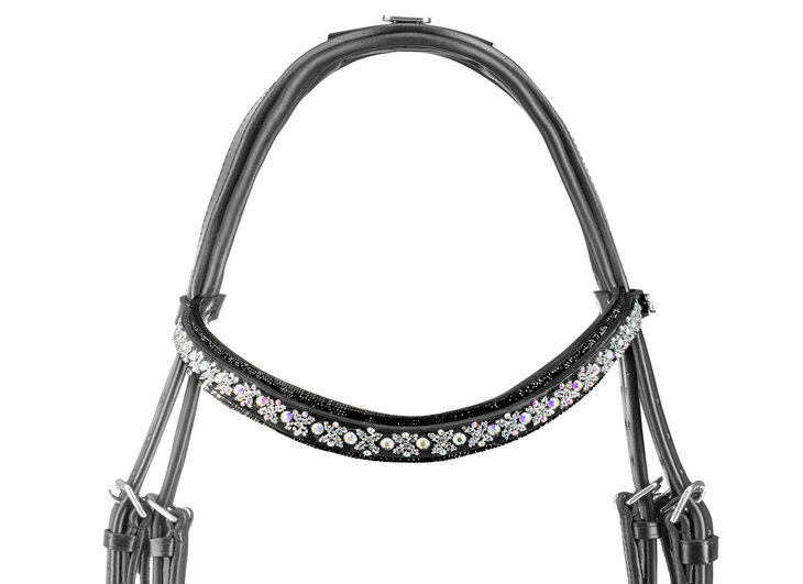 Bridle Swarovski Rocks black RA Traverso clear Fine AB