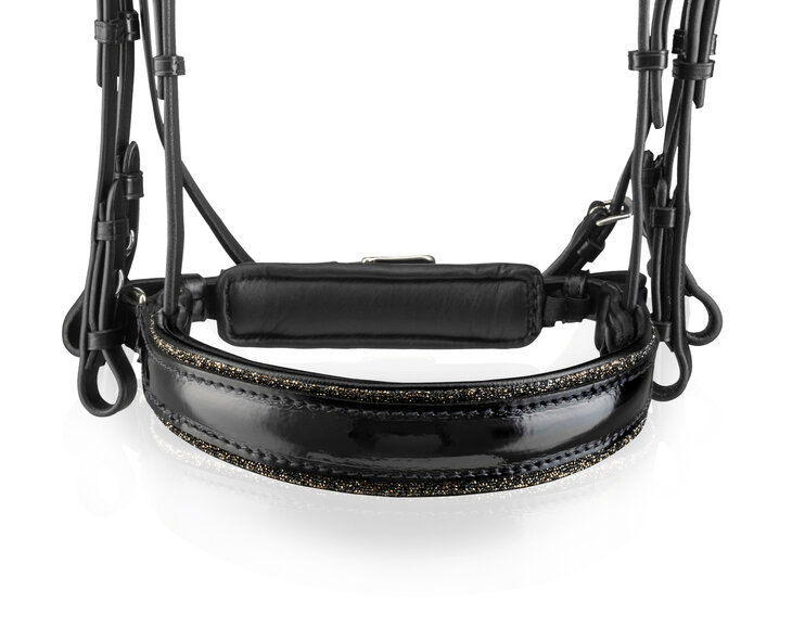 Bridle Swarovski Rocks dark gold Prestige light gold Square crystal gold