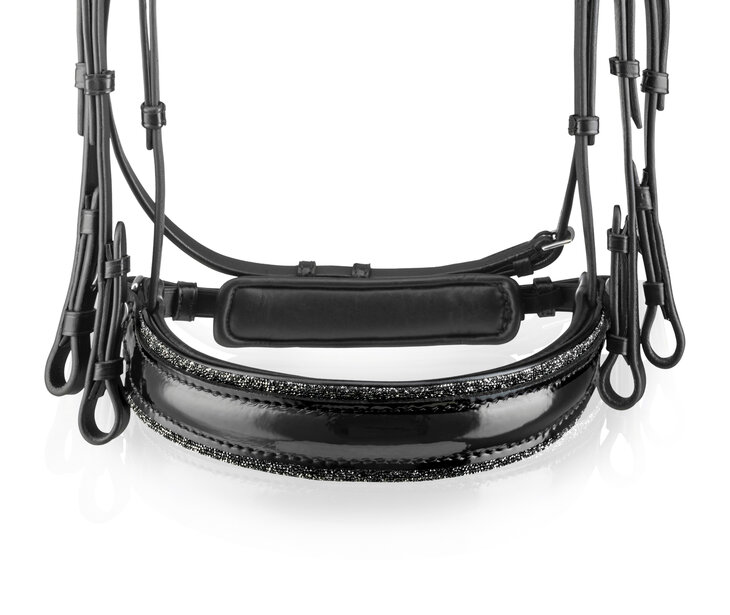 Bridle Swarovski Rocks metallic silver Premium clear Square chrome