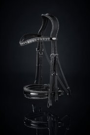 Bridle Rocks metallic silver and Rocks browband Onyx black