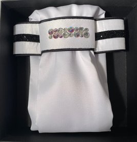 Stock tie Rocks black Odessa Double crystal AB