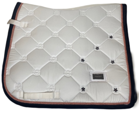 Wit zadeldekje Swarovski Velvet black rosé 