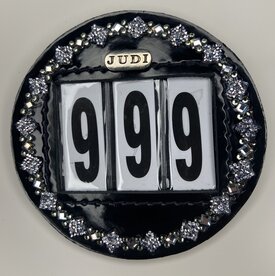 Startnummer Prestige square rocks clear silver diamond