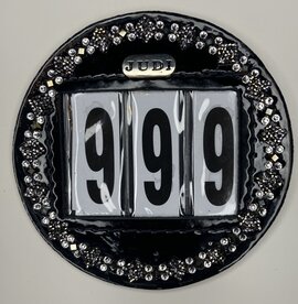 Startnummer Prestige square rocks dark gold metallic gold